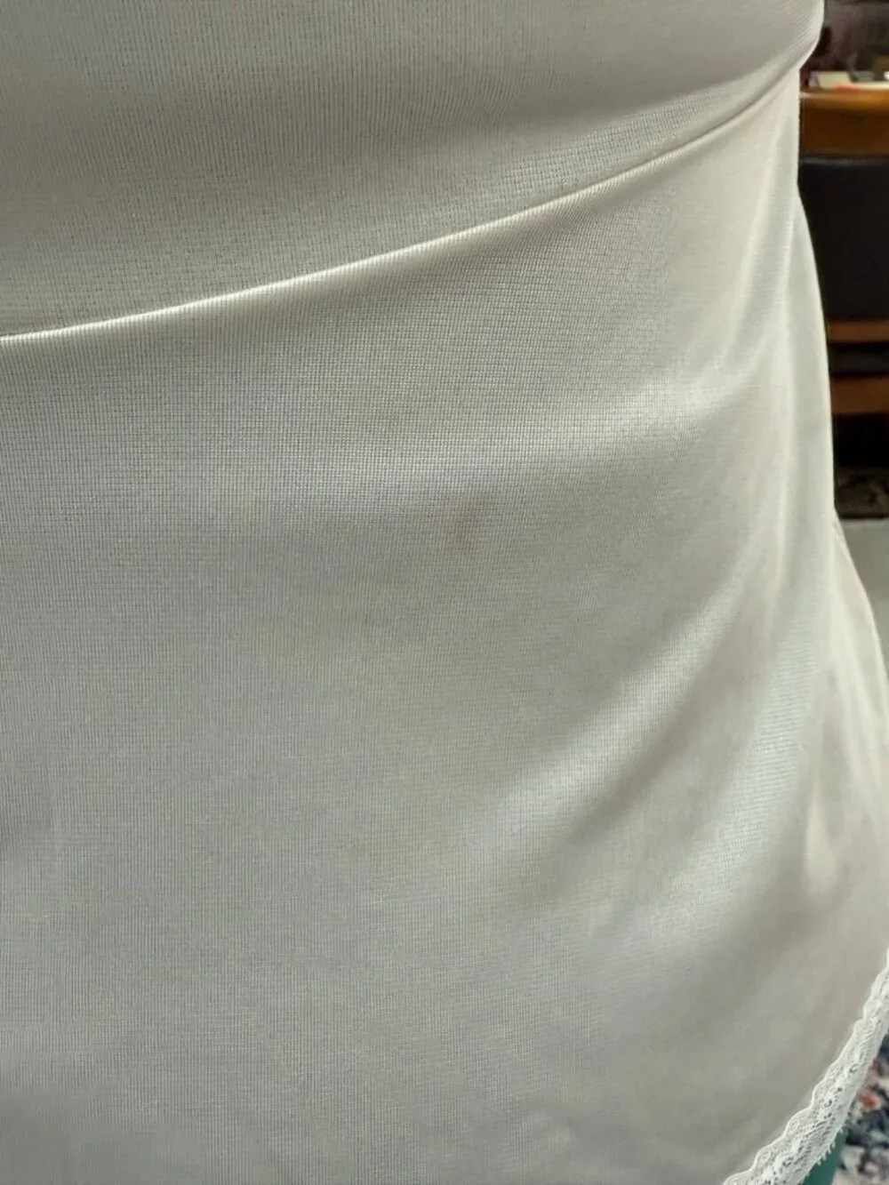 Vintage White Lace Trim Camisole Slip Top With Adjustable Straps Womens Small - Picture 6 of 16